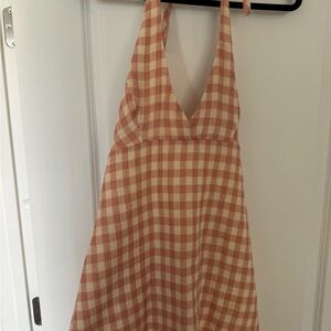 Zara pink and cream checkered